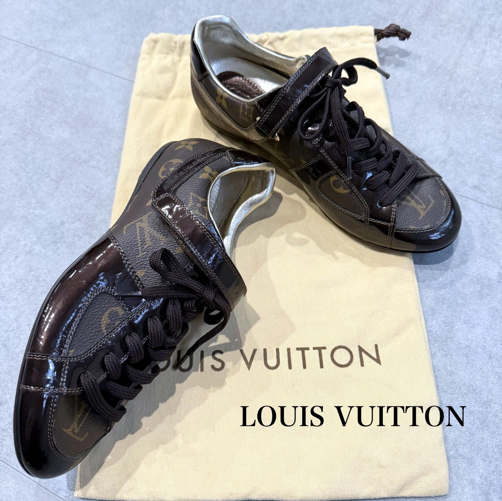 美品 LOUIS VUITTON ルイヴィトン モノグラム レザー スニーカー