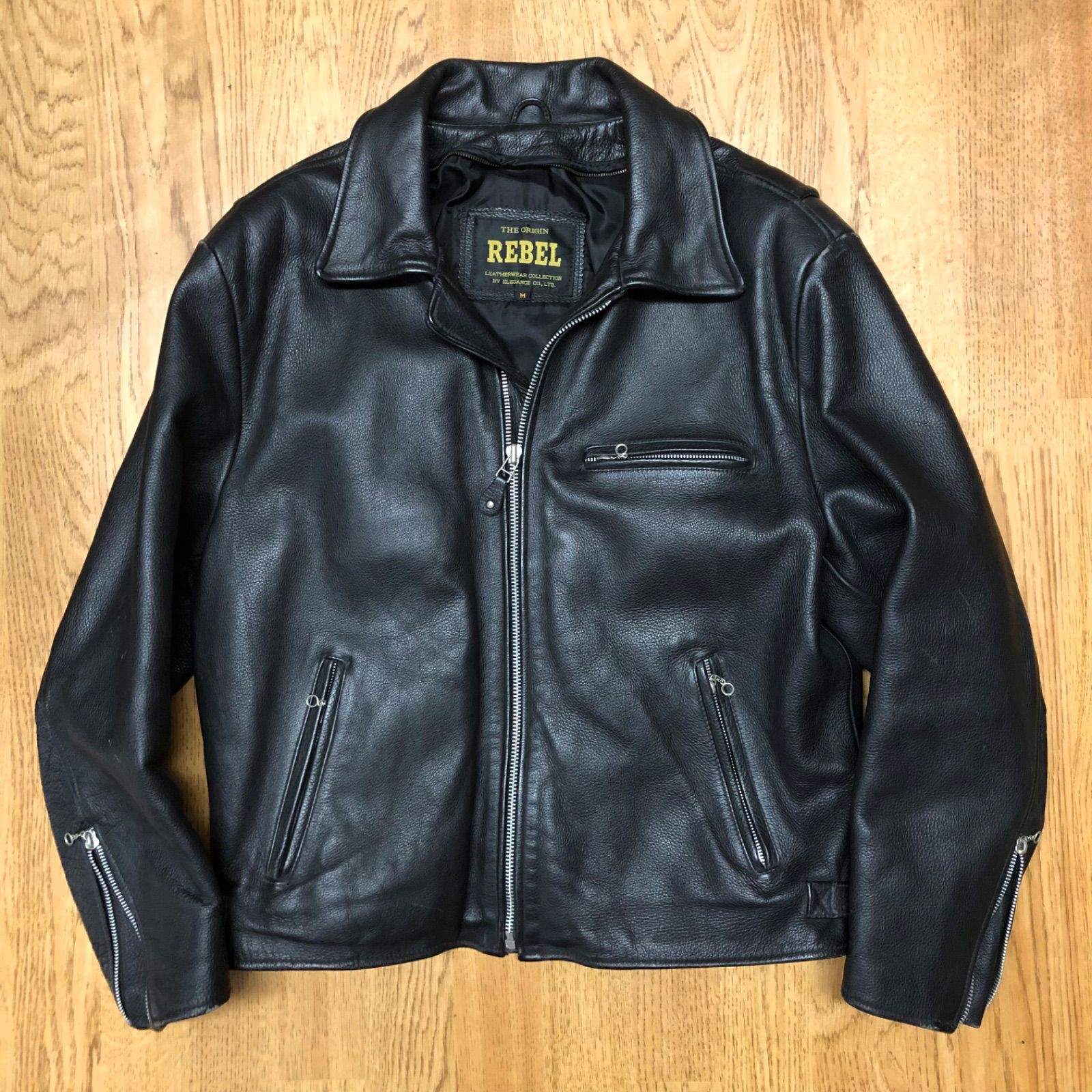 ジャケット・アウター 1990s The Origin Rebel Leather Jacket 90's THE ORIGIN REBEL メンズM ブラック レザージャケット ライダース
