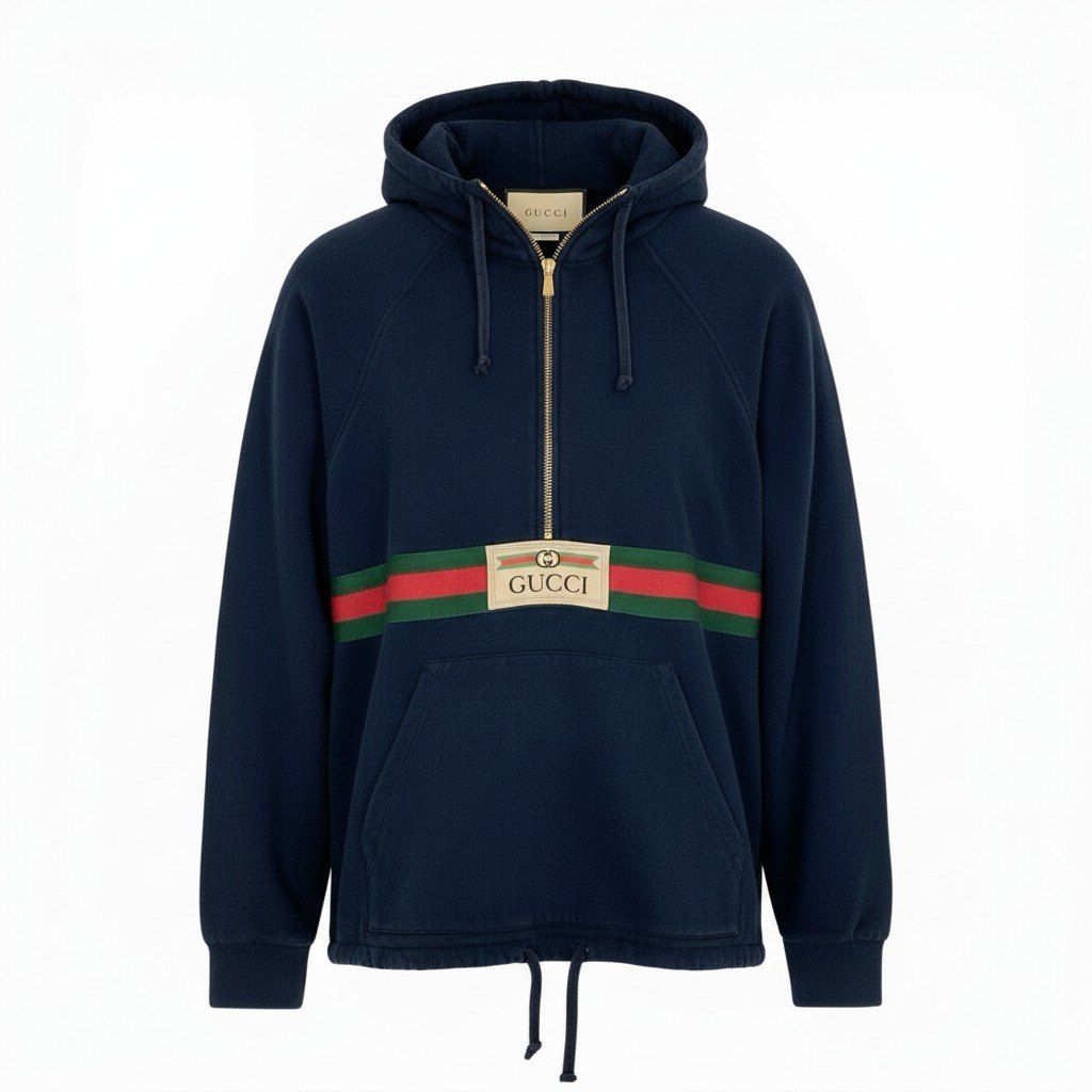 10a13 GUCCI グッチ ハーフジップ スウェットパーカー 長袖 フロント