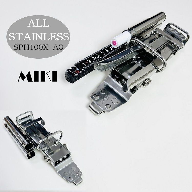 特注オールステンレス 三貴MIKI BXハッカーケース SPH着脱タイプ SPH 100 X A 3 ハッカー カッター 折尺 16 mm用マーカー フエキ サクラ中字 4連差し