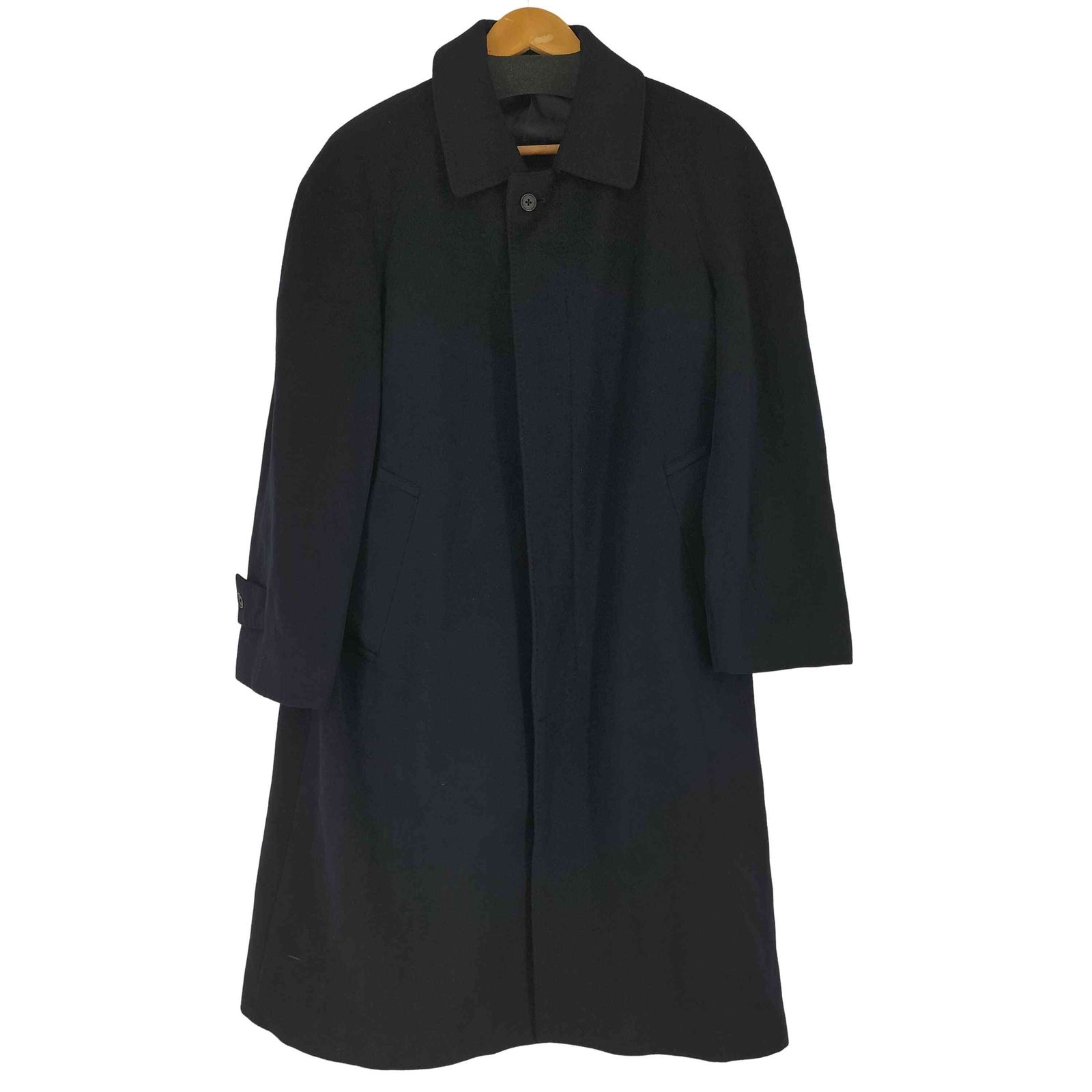 【美品】五大陸　ステンカラーコート　カシミア100％　比翼　濃灰　Lサイズ ゴタイリク 五大陸 カシミヤ100比翼ステンカラーコート メンズ JPN：4