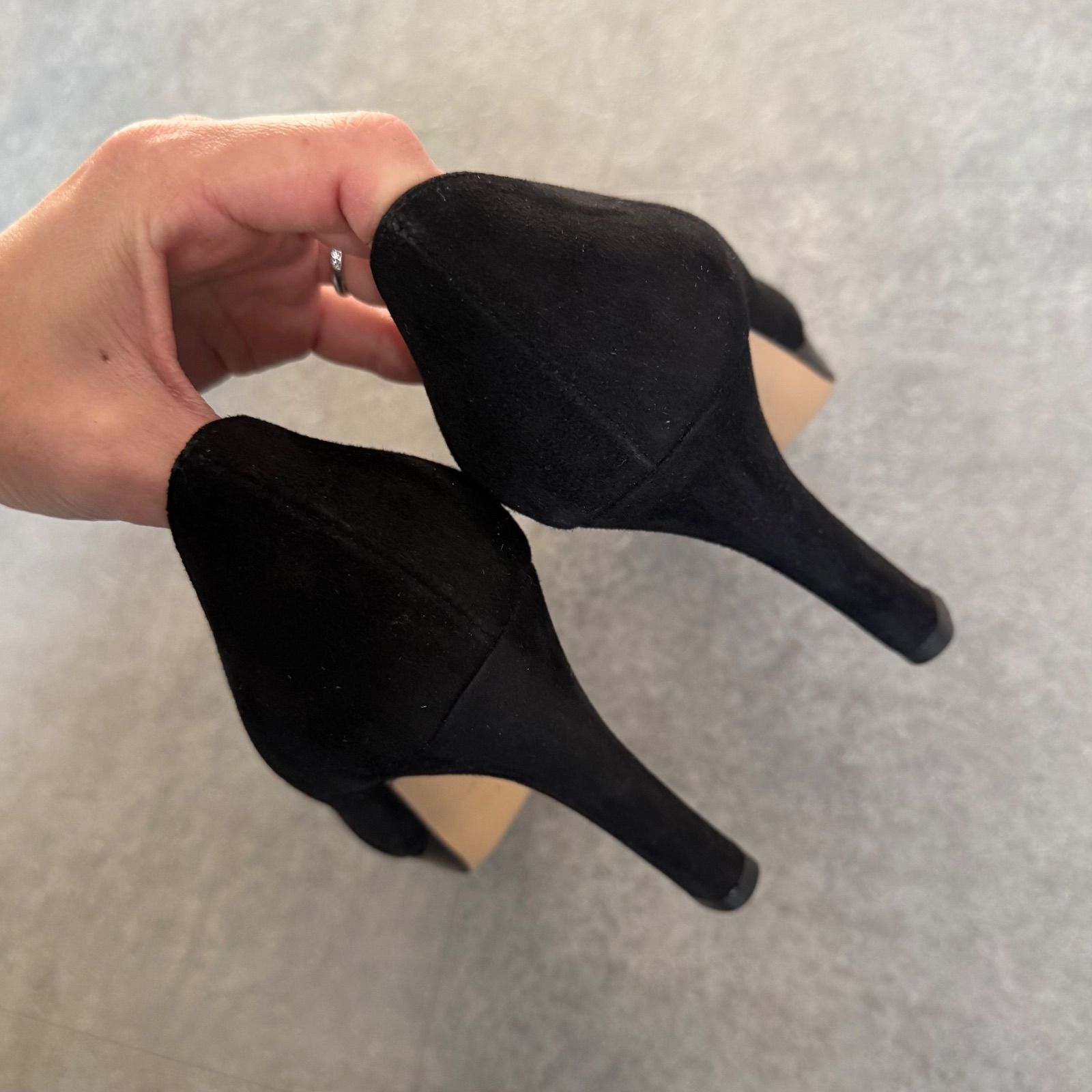 未使用 GUCCI ホースビット オープントゥーパンプス 黒 ブラック 