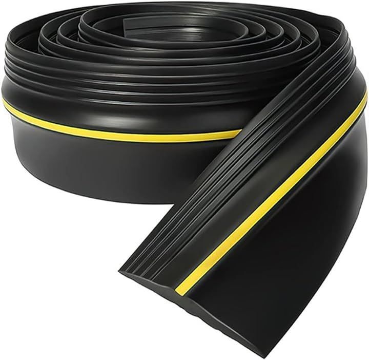 PREMIUMM ガレージ車庫用 シャッター隙間埋めゴムストリップ 幅88mm DIY取付 防水防塵防虫 防音クッション (ブラック, 6m)