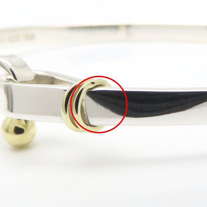 TIFFANY&Co. ティファニー フック＆アイ バングル シルバー925xK18YG
