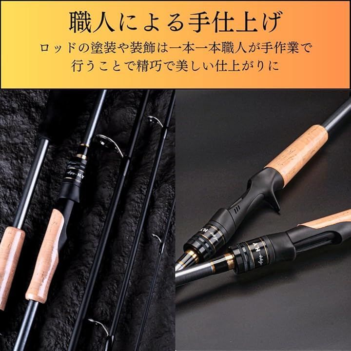 マリルド東京(Marildo TOKYO) 2.1m 7ft MLルアーロッド 4ピース 適合wt4～25g パックロッド チニング (ブラック,  スピニング)