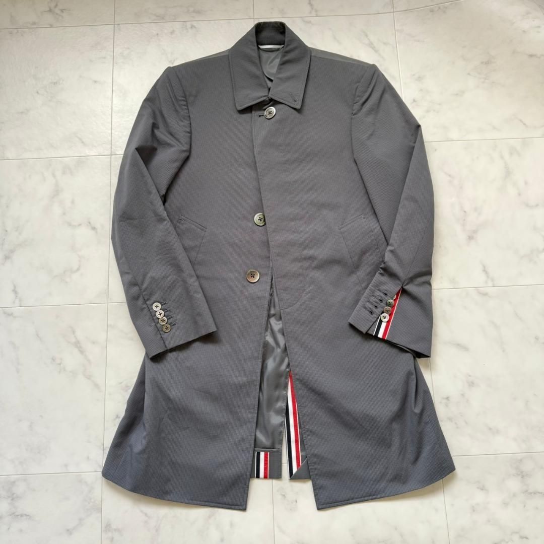 Thom browne トムブラウン ステンカラーコート トリコロール 00 - メルカリ