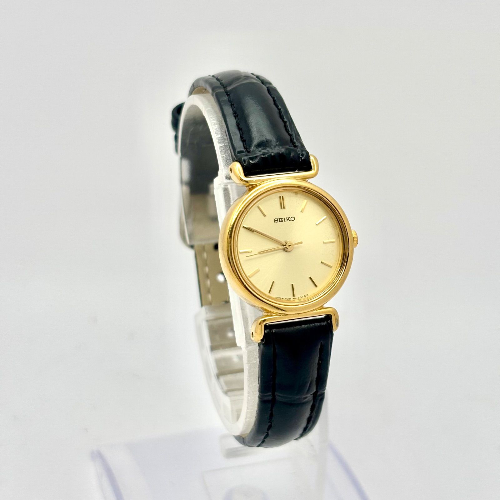 新品電池】SEIKO セイコー レディース 腕時計 ゴールド 4N21-0052