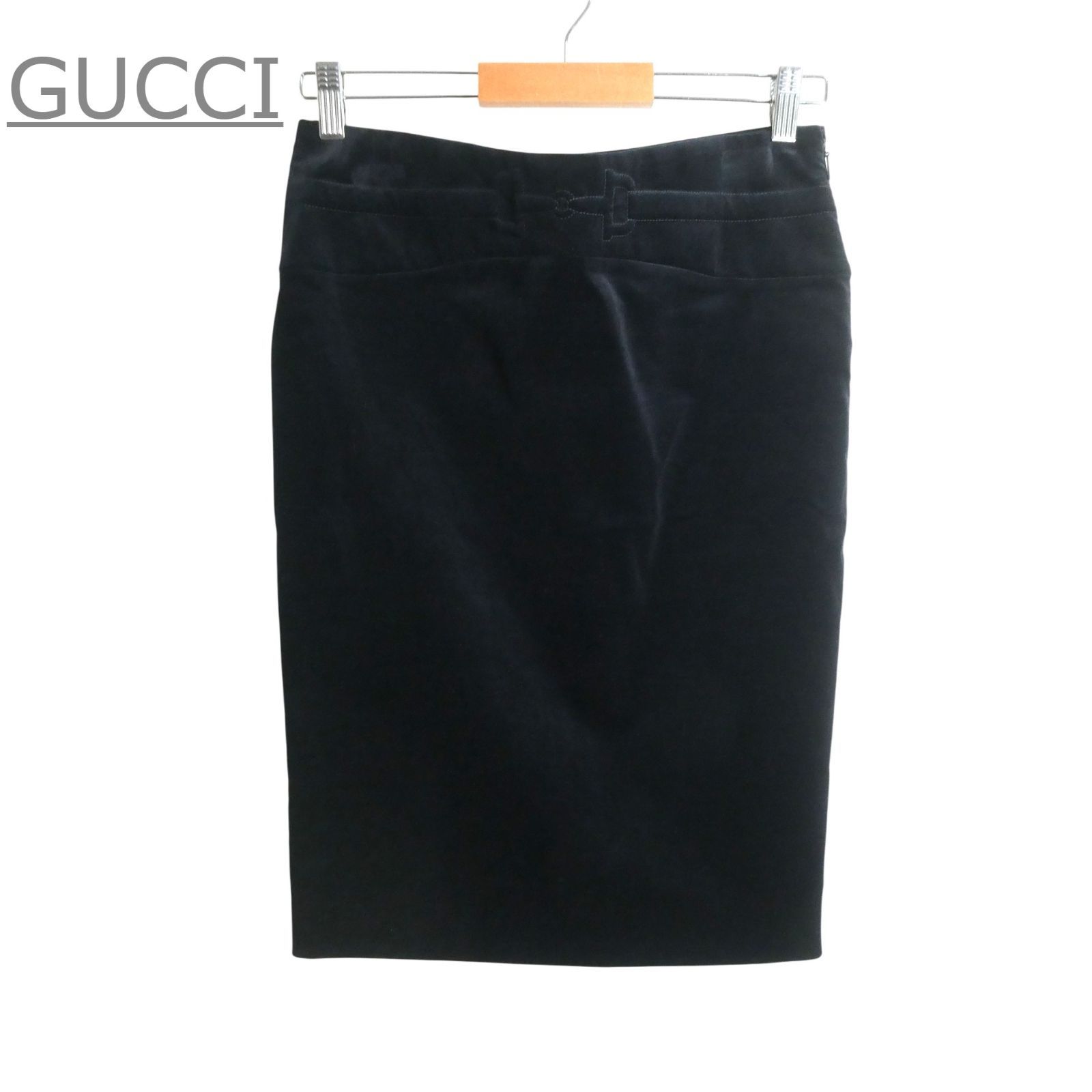 美品GUCCI タイトスカート サイズ38 黒 GUCCI グッチ スカート ミニ タイト イタリア製 38 黒 ブラック 【公式