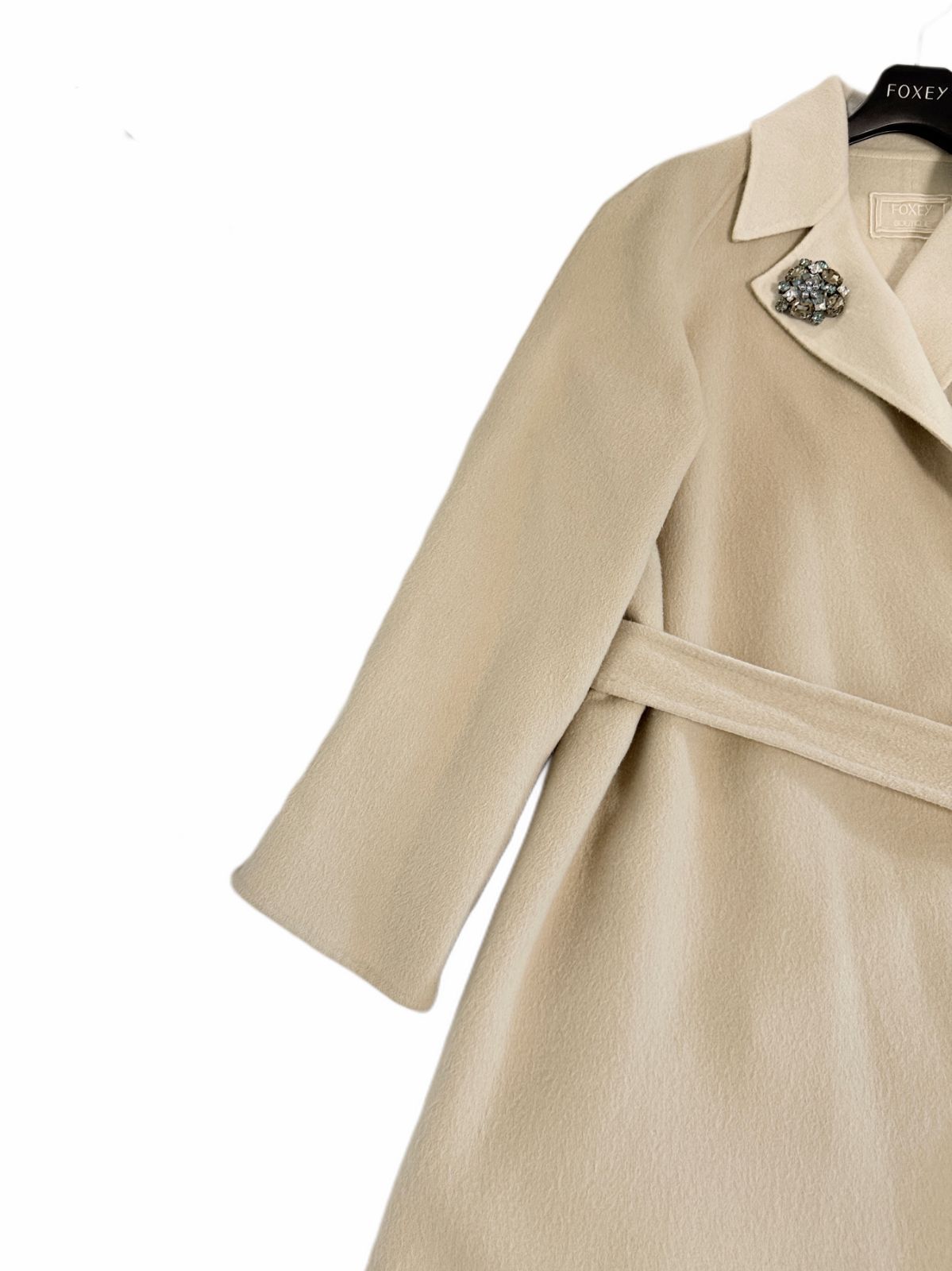 定価約25万☆美品FOXEYフォクシー高級ダブルフェイス上質カシミヤ