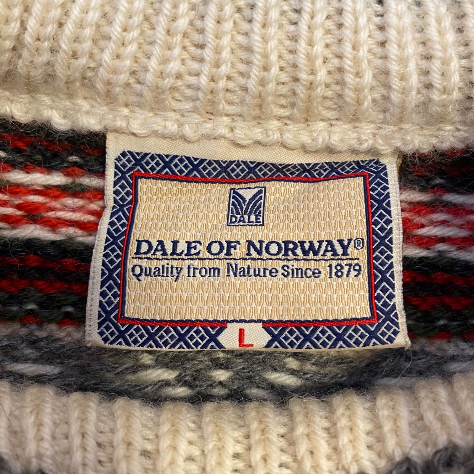 DALE OF NORWAY ニット セーター アイボリー ノルディック柄 90s】DALE