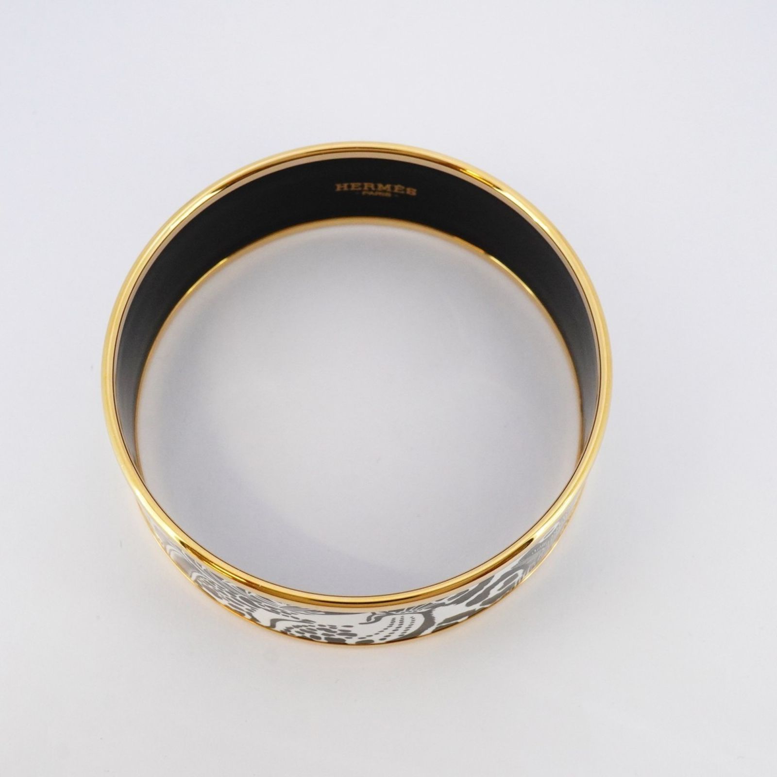 エルメス(Hermes) エルメス バングル エマイユGM GPメッキ 七宝焼き