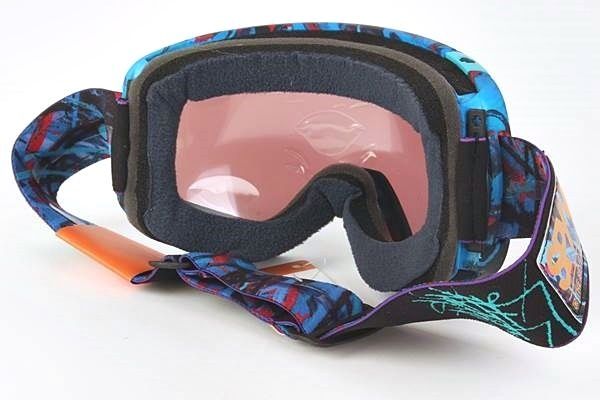 SPY PLATOON SABER ブルー柄フレーム レッド系レンズ スノーゴーグル