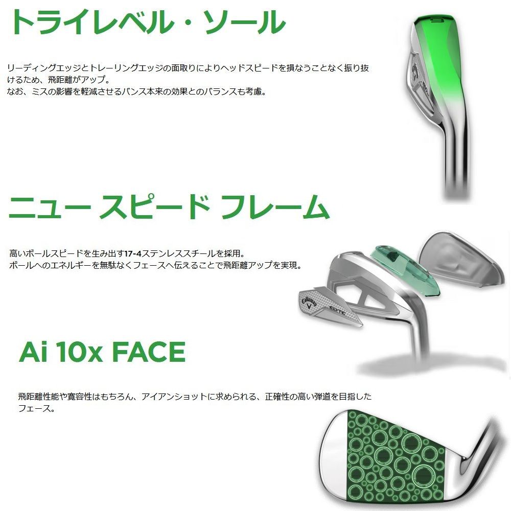 新品日本仕様 キャロウェイ 2025 ELYTE X エリートX #6-PW 5本