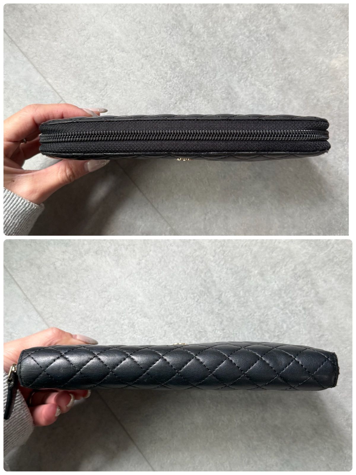 希少 CHANEL シャネル マトラッセ キルティング ココマーク ラウンド