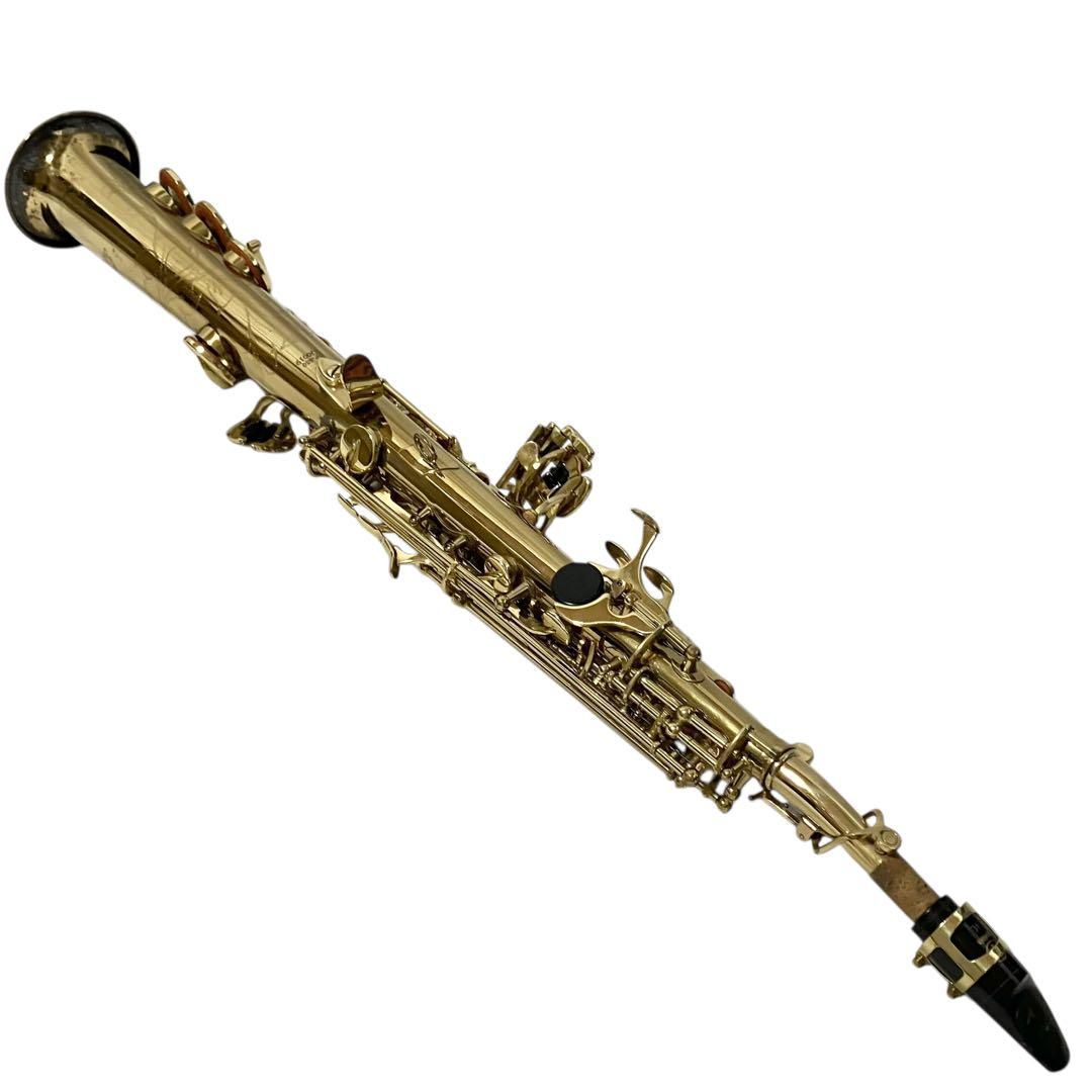 ソプラノサックス SP-650 Jマイケル　彫刻　ゴールド　ケース付き J.Michael ソプラノサックス SP-650 ゴールドラッカー仕上げ ケース付