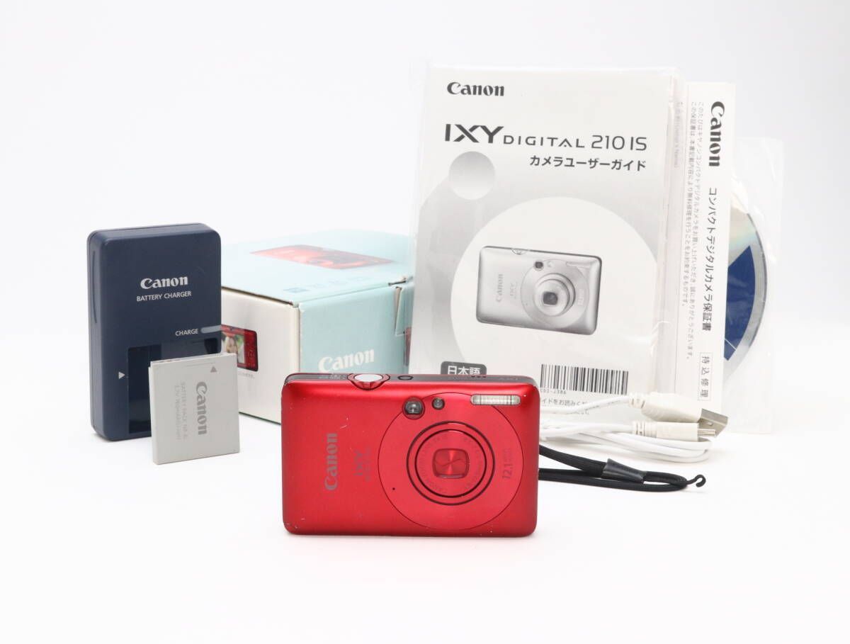C+ (並品) Canon キヤノン IXY DIGITAL 210 IS レッド 初期不良返品