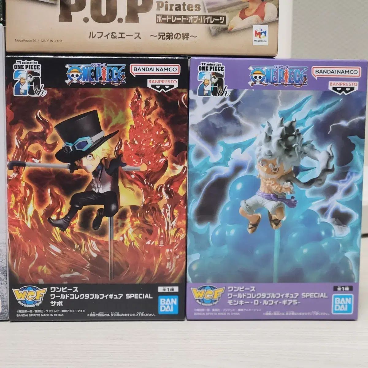 ONE PIECE ワールドコレクタブル サボ＆ニカ（NIKA）ルフィ フィギュア