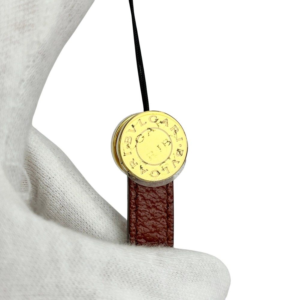 ブルガリ □未使用□ ビーゼロワン 携帯 ストラップ レザー ブラウン