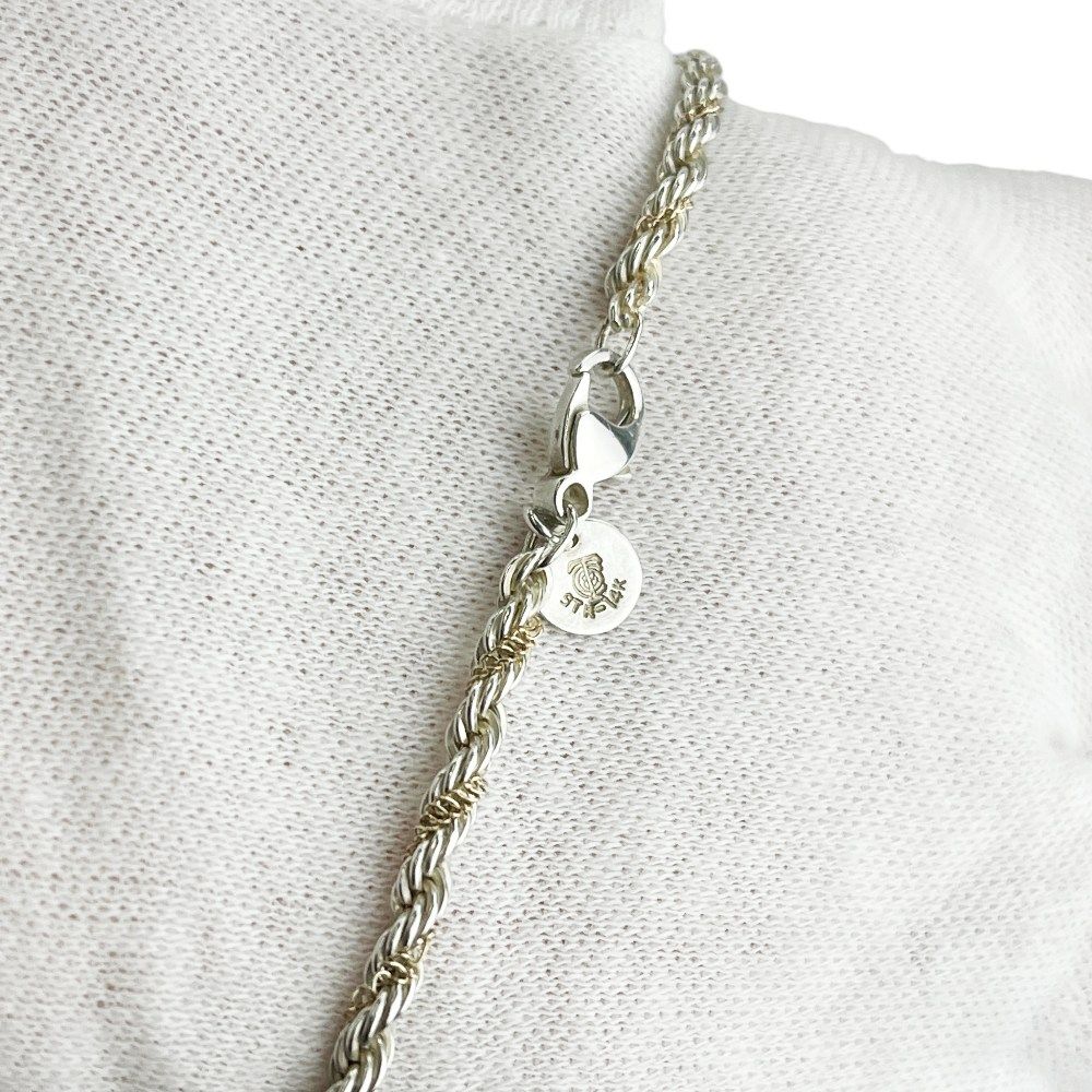 【美品】ティファニー スクリュー ツイスト コンビ ネックレス 925 14K ティファニー □美品□ ツイスト スクリュー ネックレス アクセサリー