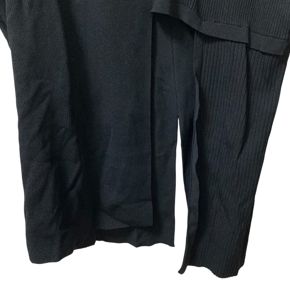 美品 24SS UN3D. アンスリード ビッグアシメベスト サイズF ブラック