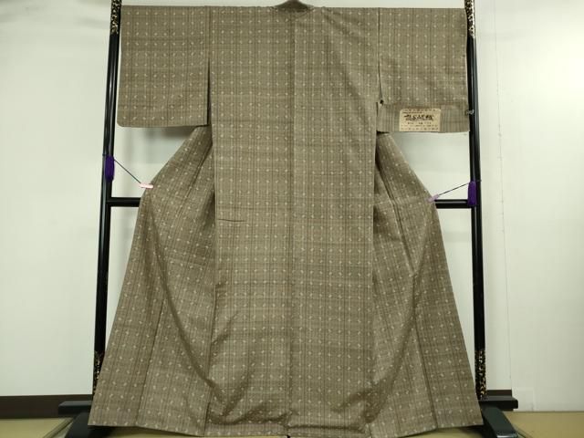 平和屋本店●極上　本場琉球　読谷山花織　紬　比嘉マサ子作　ますいわ屋扱い　証紙付き　逸品　DZAA4126kh6 平和屋本店○極上 本場琉球 読谷山花織 紬 比嘉マサ子作 ますいわ屋