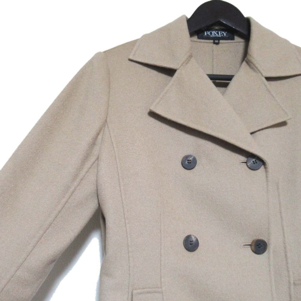 美品 FOXEY BOUTIQUE フォクシーブティック カシミヤ ダブルブレスト