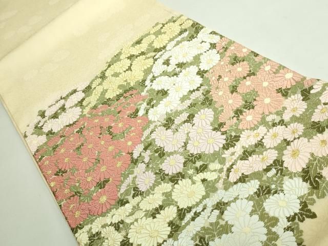 平和屋本店○極上 山口美術織物 皇室 伊勢神宮御用 西陣織 太鼓柄袋帯