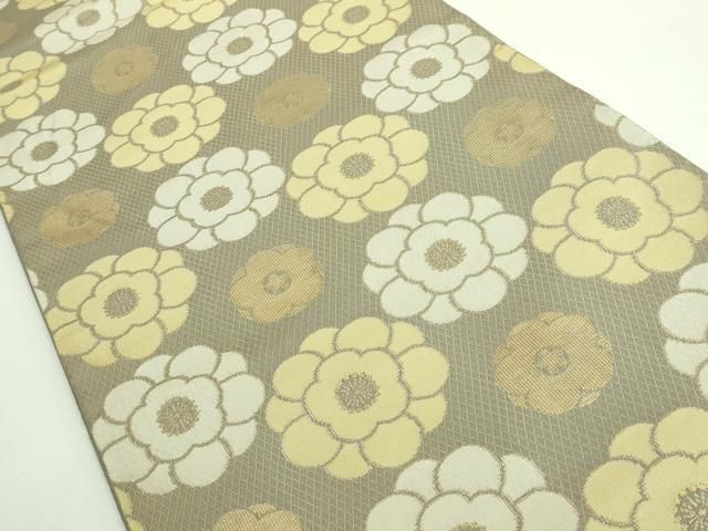 平和屋本店○最高級 人間国宝 北村武資 経錦 六通柄袋帯 花丸紋 金糸