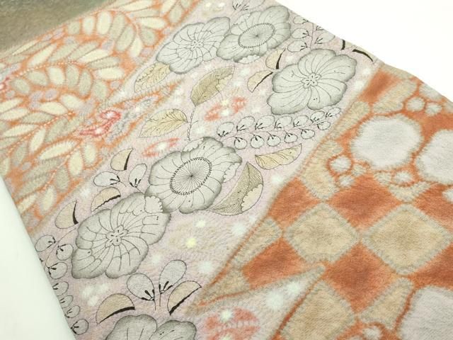 平和屋本店○最高級 初代 久保田一竹 幻の辻が花 太鼓柄袋帯 共箱付き