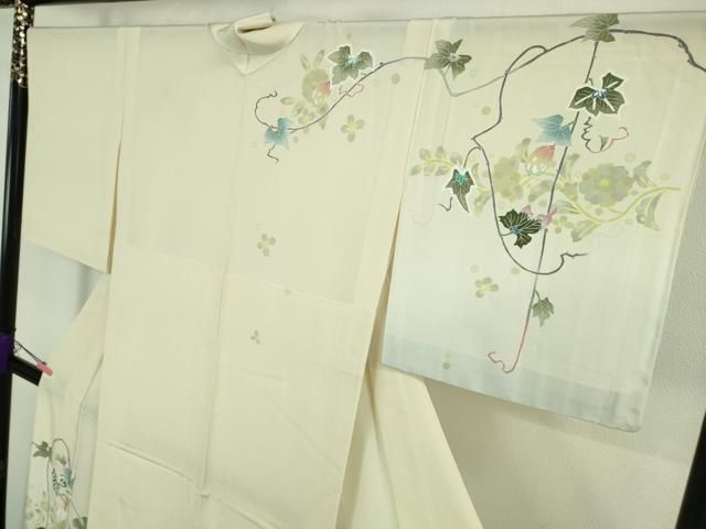 平和屋本店▽極上 本加賀友禅作家 奥泉可愛 訪問着 単衣 辻が花