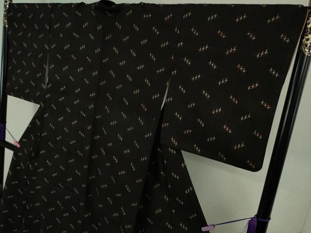 平和屋本店○極上 国指定重要無形文化財 本場久米島紬 手織 ブリブザー