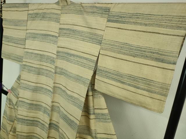 平和屋本店▽極上 郡上紬 草木染 単衣 横段文 逸品 DZAB3438kh6 - メルカリ