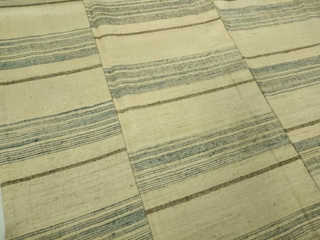 平和屋本店▽極上 郡上紬 草木染 単衣 横段文 逸品 DZAB3438kh6 - メルカリ