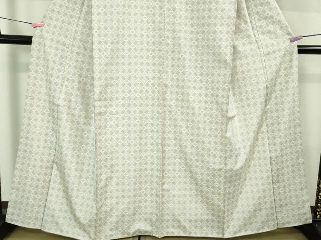 平和屋本店○極上 本場大島紬 白大島 7マルキ 花菱文 逸品 DZAB3447kh6