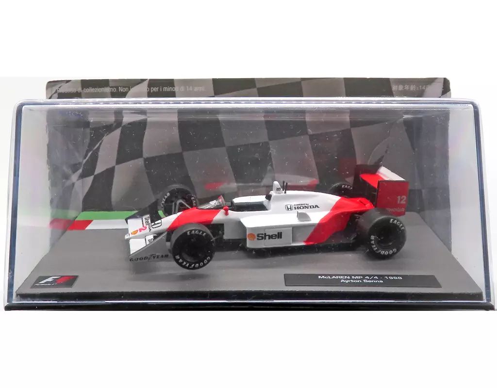 中古】ミニカー [単品] McLAREN MP 4/4 1988 Ayrton Senna #12(レッド