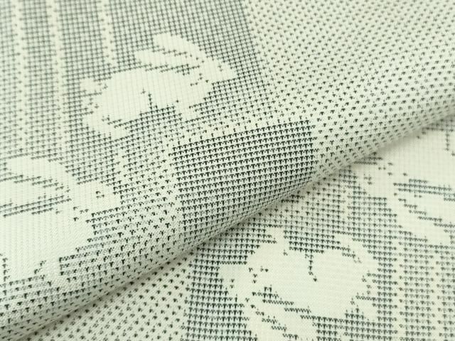 平和屋本店○極上 本場大島紬 白大島 9マルキ 兎 うさぎ 逸品