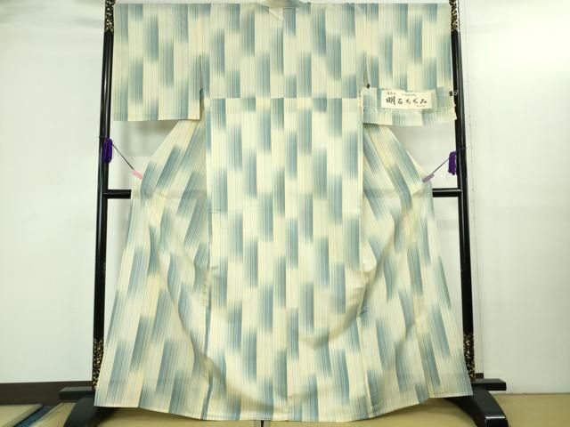 平和屋本店＊極上　夏物　明石ちぢみ　伝統工芸織　奥越後　証紙付き　逸品　未使用　DZAB3461kh6 平和屋本店＊極上 夏物 明石ちぢみ 伝統工芸織 奥越後 証紙付き 逸品
