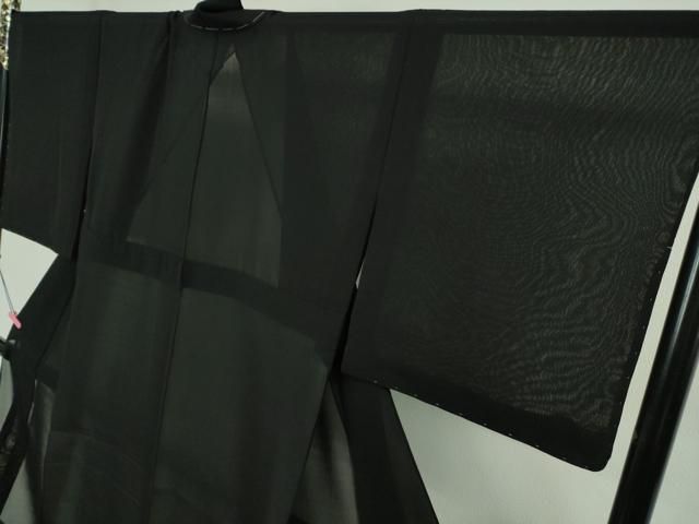 平和屋本店＊極上 夏物 東郷織物謹製 本場大島紬 夏大島 黒地 証紙付き