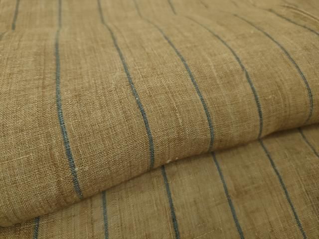 平和屋本店＊最高級　夏物　重要無形文化財　越後上布　日本工芸会正会員　伝統工芸士　鈴木苧紡庵　茶地縞　証紙付き　逸品　DZAB3468kh6 平和屋本店＊最高級 夏物 重要無形文化財 越後上布 日本工芸会正会員