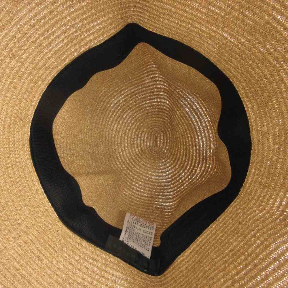 アンテプリマ　麦わら帽子 アンテプリマ ANTEPRIMA 麦わら帽子 バケットハット レース 花刺繍 M