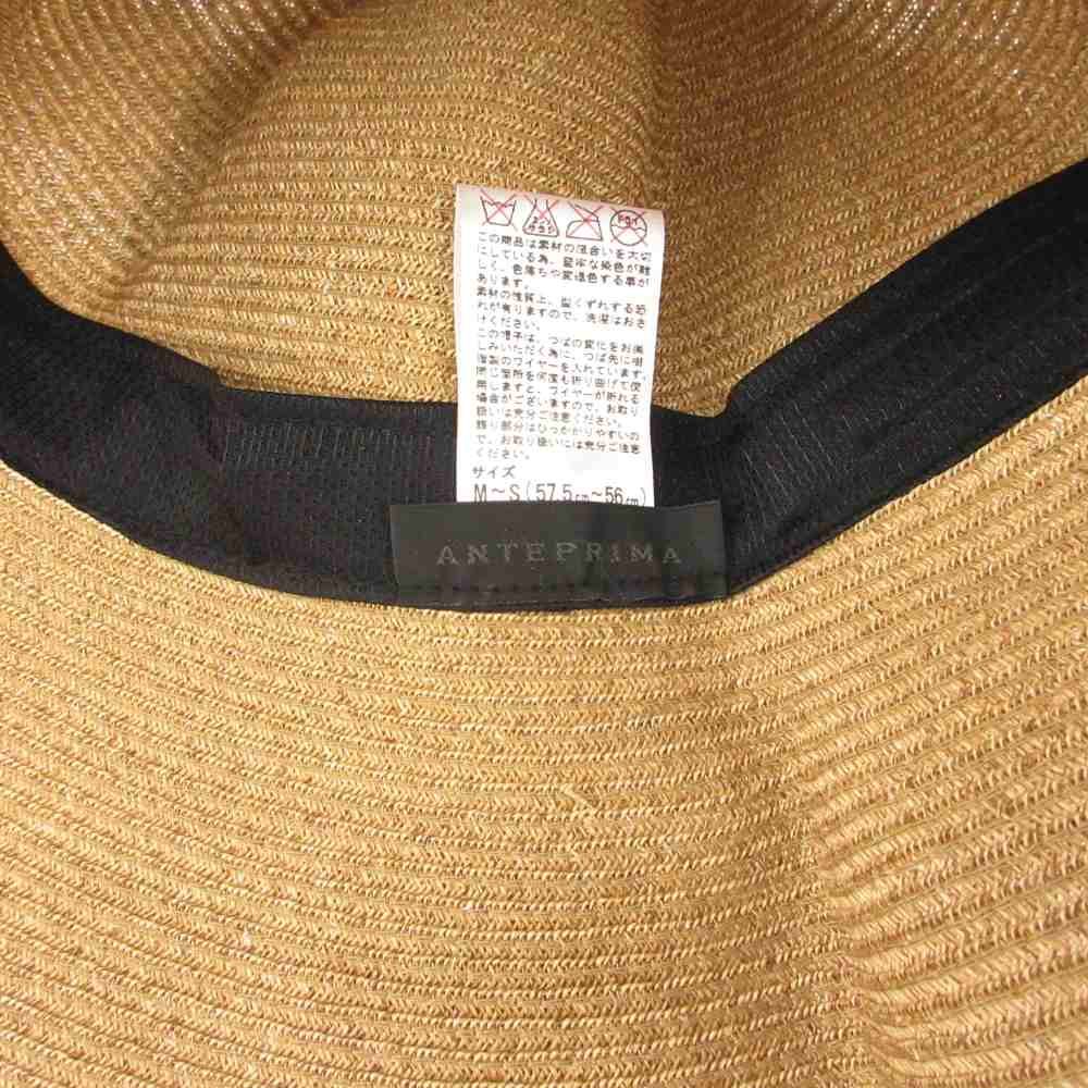 アンテプリマ ANTEPRIMA 麦わら帽子 バケットハット レース 花刺繍 M