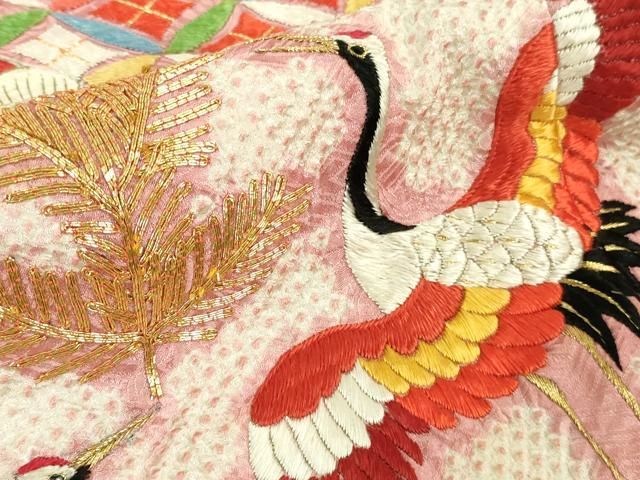 平和屋本店○極上 アンティーク 大正ロマン 振袖 駒刺繍 絞り 今様慶長