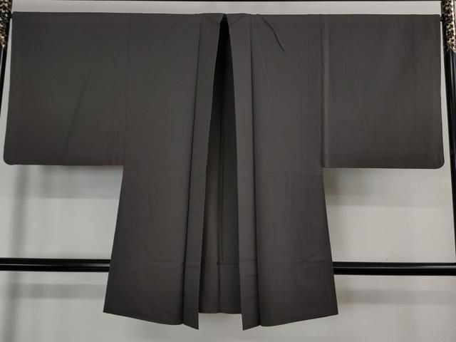 平和屋本店▽極上 男性 色紋付 お召 単衣 アンサンブル 長羽織 着物