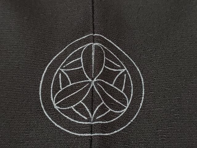 平和屋本店▽極上 男性 色紋付 お召 単衣 アンサンブル 長羽織 着物