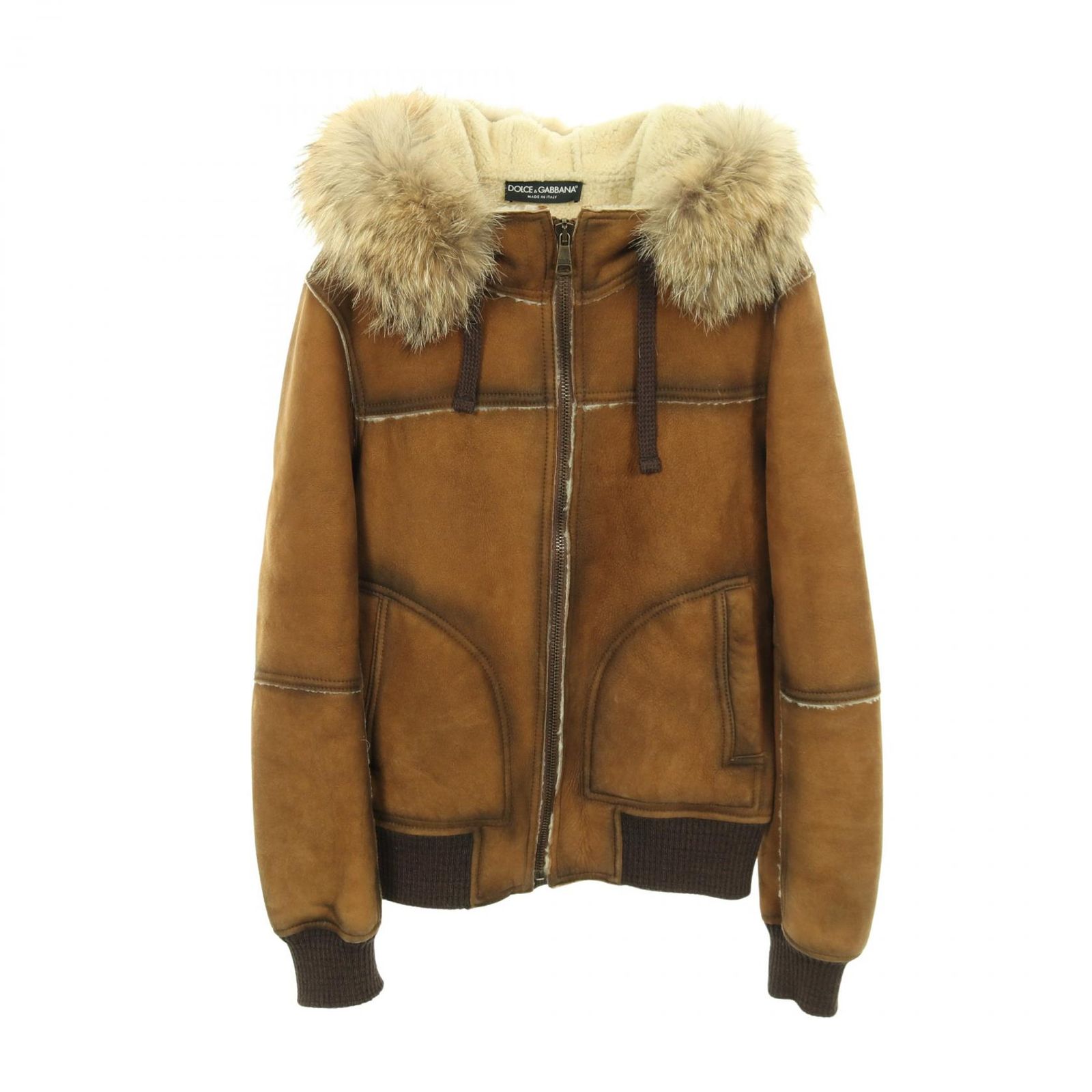 DOLCE & GABBANA ドルチェアンドガッバーナ ムートンジャケット 革