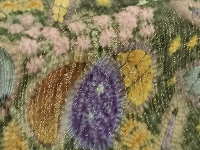 平和屋本店○最高級 初代 久保田一竹 幻の辻が花 色留訪問着 天平 金