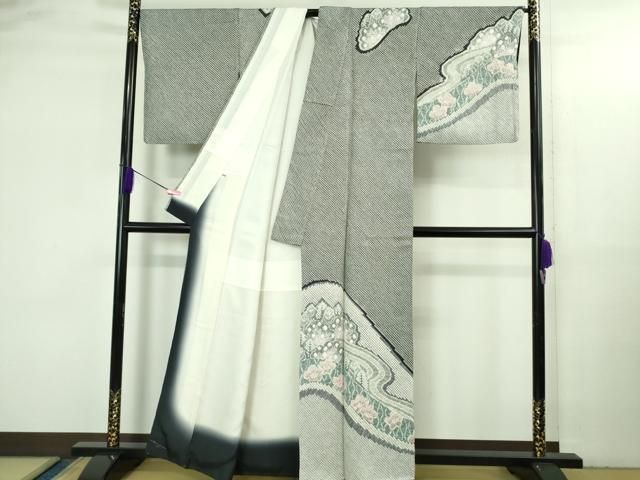 平和屋本店○極上 名門 藤娘きぬたや・総絞り 訪問着 樹林文 落款有り