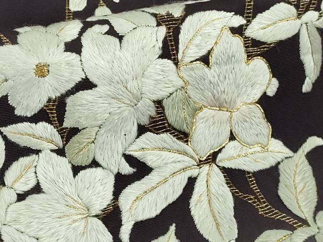 平和屋本店●極上　訪問着　総手刺繍　草花文　暈し染め　金糸　さが美扱い　逸品　DZAB3574kh6 平和屋本店○極上 訪問着 総手刺繍 草花文 暈し染め 金糸 さが美扱い