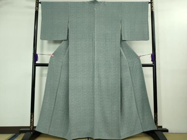 平和屋本店○極上 人間国宝 小宮康孝 江戸小紋 縁起物 藍鼠色地 三越