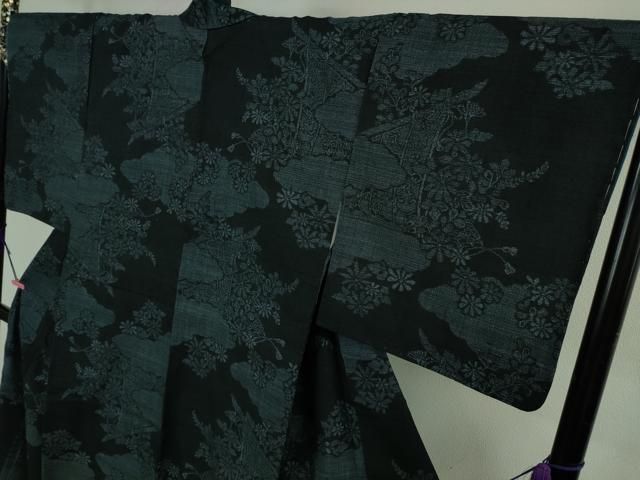 平和屋本店○極上 人間国宝 田中林次 本場結城紬 重要無形文化財 結織